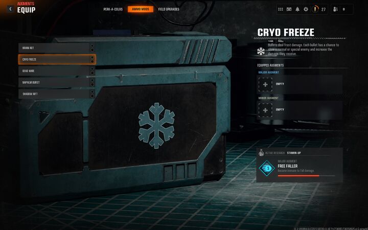 Cryo Freeze Augments